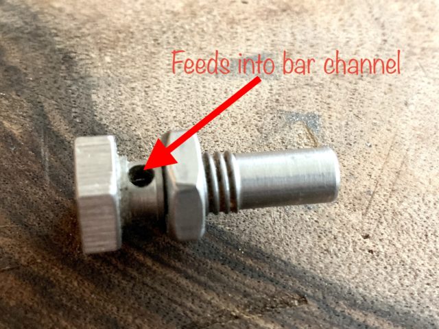 AUXBOLT Auxillary Oiler Bolt Chainsaw Mills Improved Version