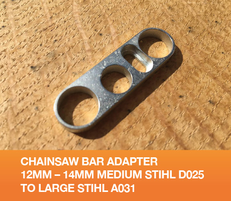 CHAINSAW BAR ADAPTER 12MM – 14MM MEDIUM STIHL D025 TO LARGE STIHL A031