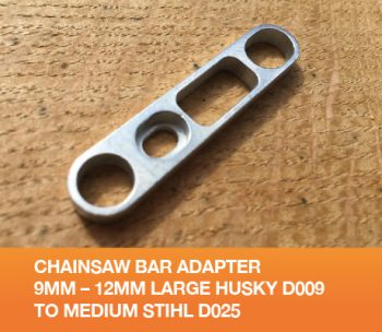 GB0912 Chainsaw Bar Adapter 9mm 12mm Large Husky D009 to Medium Stihl D025