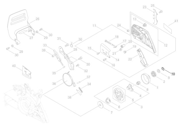 V583-000440 Clutch Drum E-Clip for Echo CS-590, CS-601 and CS-621SX