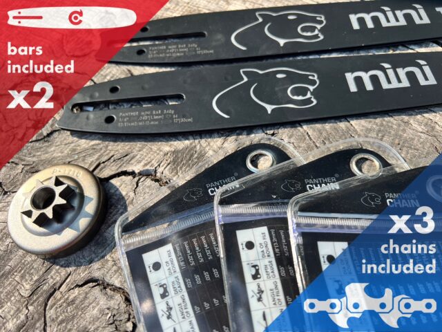 [KIT]10"[25cm] Panther Mini Conversion Kit [Bar+Chains+Sprocket] Stihl MS192 C-E, MS192T, MS193 C-E, MS193T, MS194 C-E, MS194T 1/4 .043 56 drive links