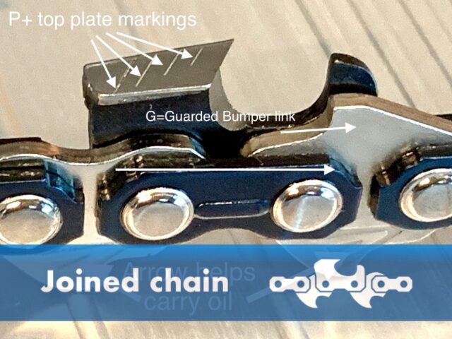 (P+3/8LP-050-LG) Panther Plus Lo Pro Full Chisel Chain [Guarded Version] 3/8 Lo Pro .050[1.3mm] 50 Drive Links