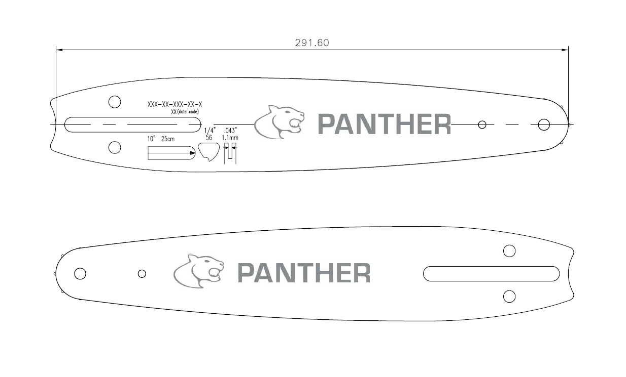 E14-D1-42K-CV-1+CH 14"[35cm] Panther Mini + Chain Echo CS-2511 WES/CS-2511 TES 1/4 .043 72 drive links